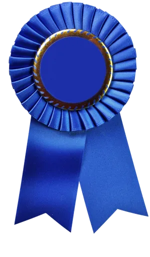 Blue Award Ribbon Isolated PNG image
