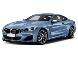 Blue B M W8 Series Coupe PNG image