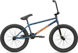 Blue B M X Bike Side View PNG image