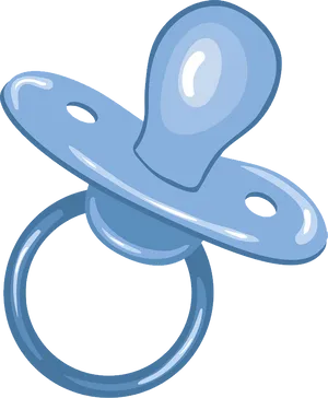 Blue Baby Pacifier Illustration