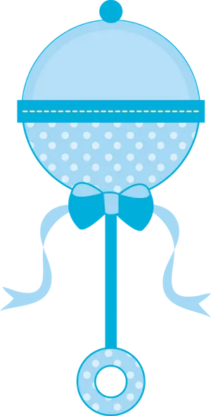 Blue Baby Rattle Graphic PNG