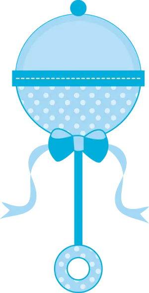 Blue Baby Rattle Graphic PNG image