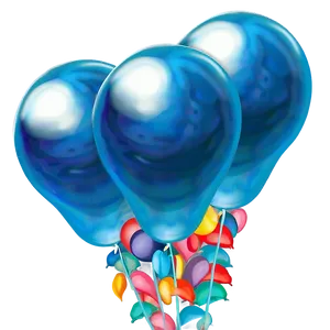 Blue Balloons PNG 64