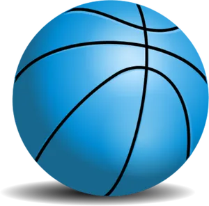 Blue Basketball Vector Illustration PNG