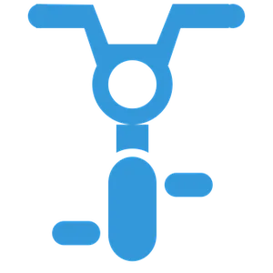 Blue Bicycle Icon