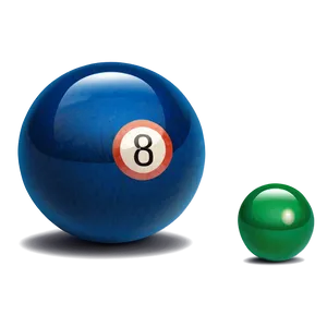 Blue Billiard Ball PNG 06132024