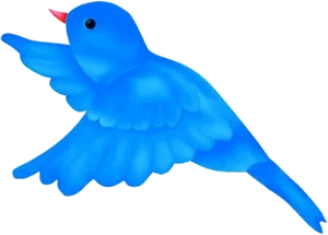 Blue_ Bird_in_ Flight.png PNG image