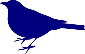 Blue Bird Silhouette Graphic