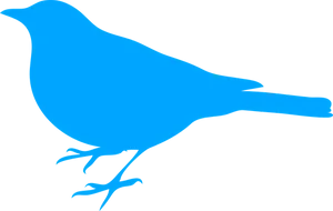 Blue Bird Silhouette Graphic
