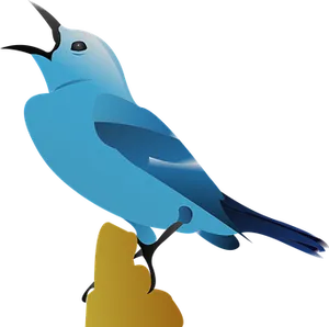 Blue Bird Vector Illustration