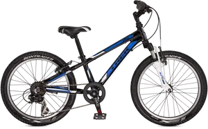 Blue Black Mountain Bike Isolated
