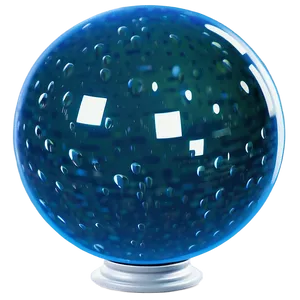 Blue Bubble Ball PNG 06132024