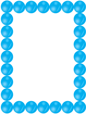 Blue Bubble Border Frame