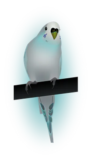 Blue Budgie Illustration