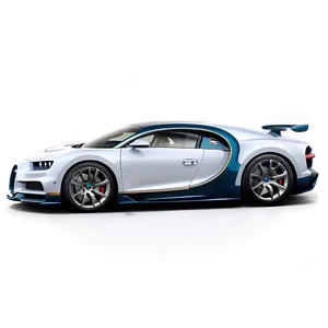 Blue Bugatti Chiron PNG 05062024