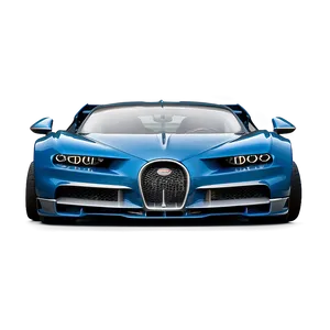 Blue Bugatti Chiron PNG 90