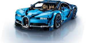 Blue Bugatti Lego Model
