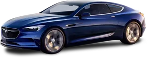Blue Buick Concept Car Side View PNG image
