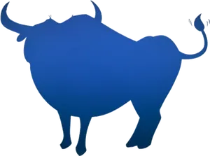 Blue Bull Silhouette