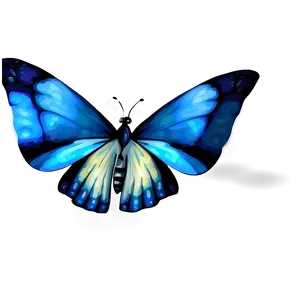 Blue Butterflies Artwork PNG Lnm PNG