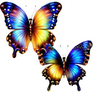 Blue Butterflies Decoration PNG Udx7 PNG
