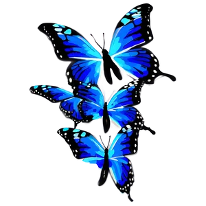 Blue Butterflies Design PNG Lax PNG