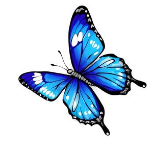 Blue Butterfly Clipart PNG 05212024