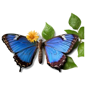 Blue Butterfly In Sunlight Png Mxc76 PNG image