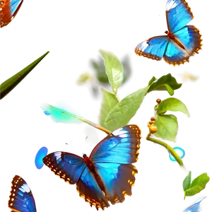 Blue Butterfly In Sunlight Png Vmi PNG image