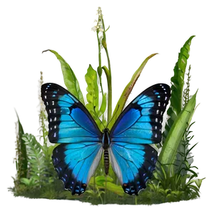 Blue Butterfly In The Wild Png Fjc9 PNG image