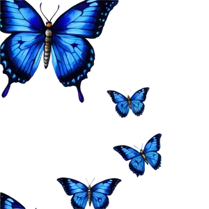 Blue Butterfly In Watercolor Png Ggk16 PNG image