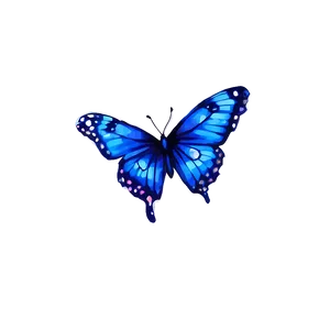 Blue Butterfly In Watercolor Png Med34 PNG image