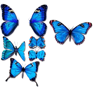 Blue Butterfly On Blue Background Png Ikx14 PNG image
