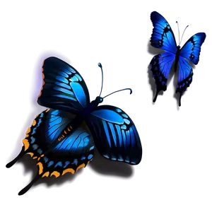 Blue Butterfly Under Moonlight Png 70 PNG image