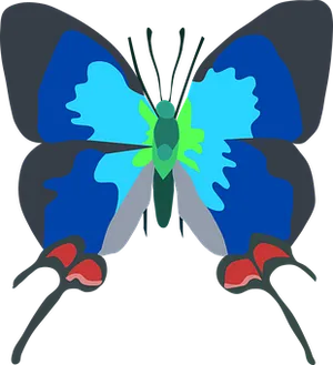 Blue Butterfly Vector Art