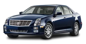 Blue Cadillac S T S Sedan PNG image