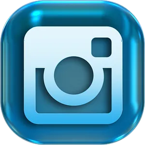 Blue Camera App Icon PNG image