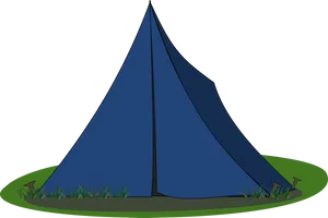 Blue Camping Tent Illustration PNG image