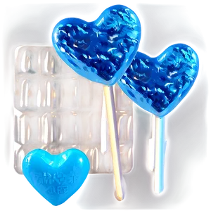 Blue Candy Hearts PNG 84