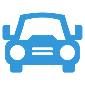 Blue Car Icon Simple