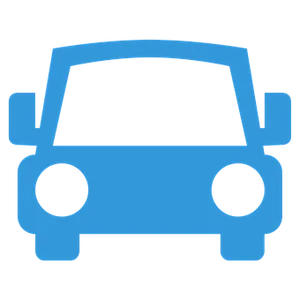 Blue Car Icon Simple