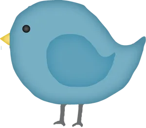Blue Cartoon Bird Graphic