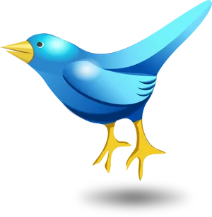Blue Cartoon Bird PNG image