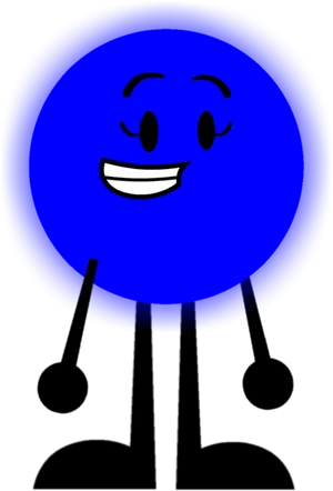 Blue Cartoon Character Smiling PNG image
