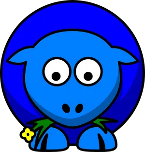 Blue Cartoon Creature Illustration PNG image