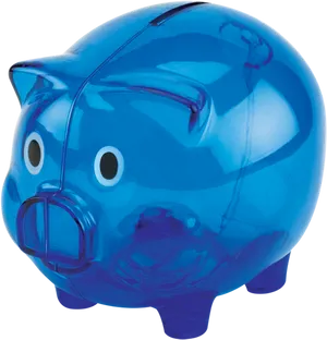 Blue Ceramic Piggy Bank PNG image