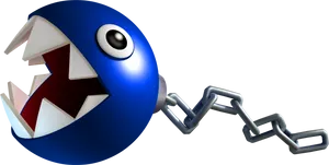 Blue_ Chain_ Chomp_ Character PNG image