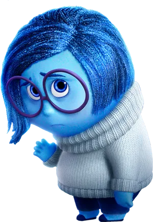 Blue Character With Glasses PNG image