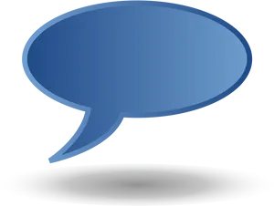 Blue Chat Bubble Graphic PNG