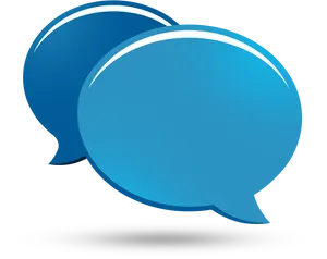 Blue Chat Bubbles Graphic PNG
